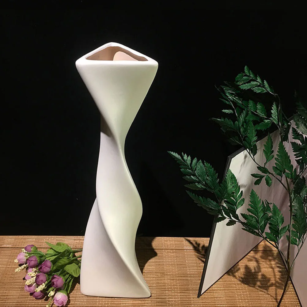 

Vase Ceramic Flower Floral Porcelain Decorative Simple Home Arrangement Modern Holder Dry Vintage Table