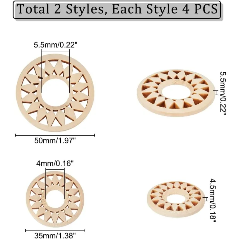 8 Упаковок Подставок Из Натурального Камня Деревянный Держатель Для Цветов В