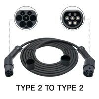 ev car cable type 2 to type 2 adapter 16a 32a single phase 3 phase for electric vehicle cars accessories 5m evse charging cable