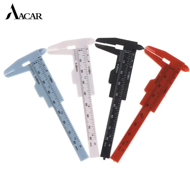 

Portable Plastic Permanent Caliper Ruler Double Scale 80MM Plastic Eyebrow Measuring Vernier Caliper Makeup Measurement Tools