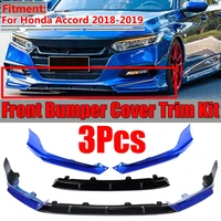 3pcs car front bumper splitter lip spoiler diffuser guard surround molding cover trim body kit for honda for accord 2018 2019