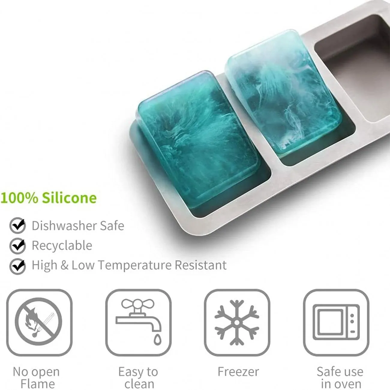 Силиконовая форма для мыла и шоколада ручной работы в овальных круглых