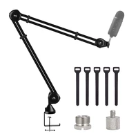 heavy duty microphone boom arm stand adjustable suspension scissor upgraded mic stand for blue yeti blue snowball bracket