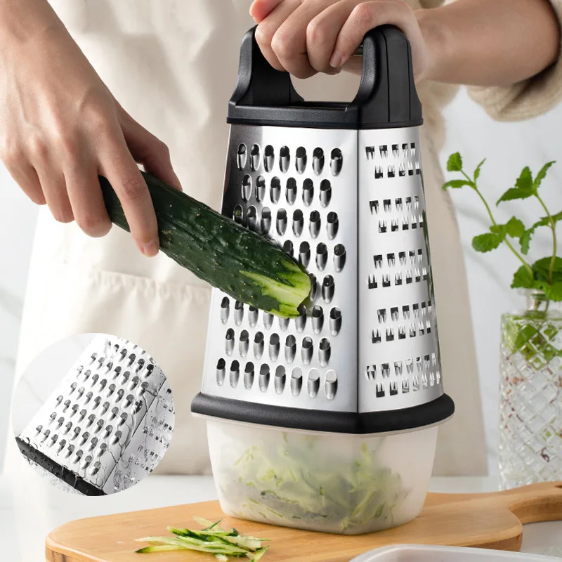 

Four-side Box Grater Vegetable Slicer Tower-shaped Potato Cheese Grater Multi-purpose Vegetable Cutter Kitchen Accessories