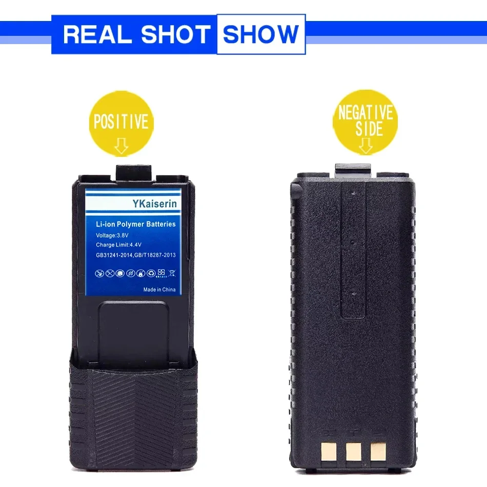 Аккумулятор ykaisсеребристый на 4650 мА · ч для рации Baofeng