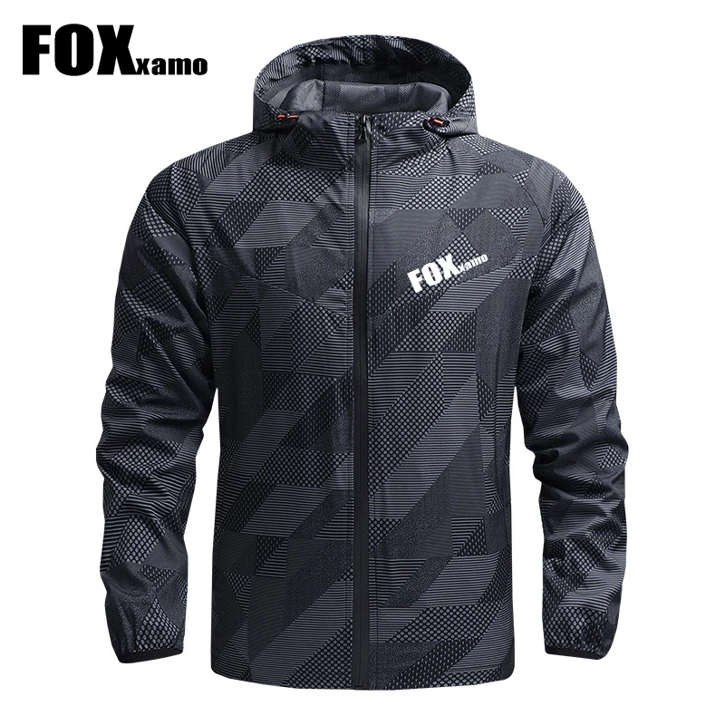 

FOXxamo Cycling Team Jacket Man Windproof Waterproof MTB Mountain Bicycle Wind Bike Windbreaker Coupe Vent Cyclisme Homme