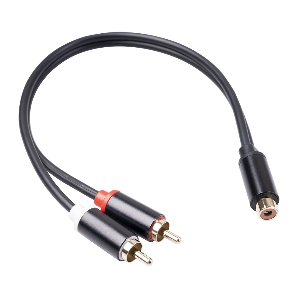 1 RCA разъем на 2 RCA штекер Y-образный адаптер сплиттер кабель ...