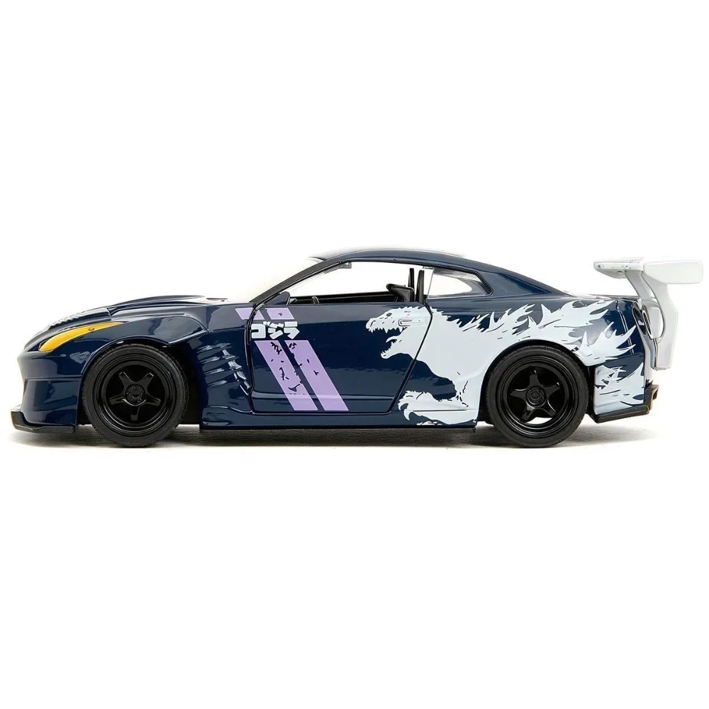 Фото Коллекционная модель автомобиля Jada Toys 1:32 2009 Nissan GT-R R35 Ben Sopra Godzilla из литого металла, JDM, подарок для любителей автомобилей №3