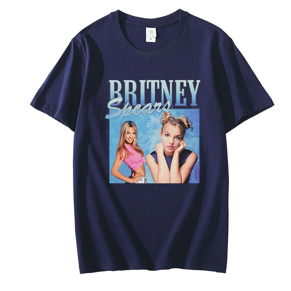 Футболка Britney Spears с красивым фото для мужчин черная хипстерская хлопковая