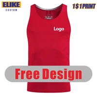 elike new quick dry sport vest custom logo fashion embroidery print men and women sleeveless t shirt 7 colors summer tops 2022