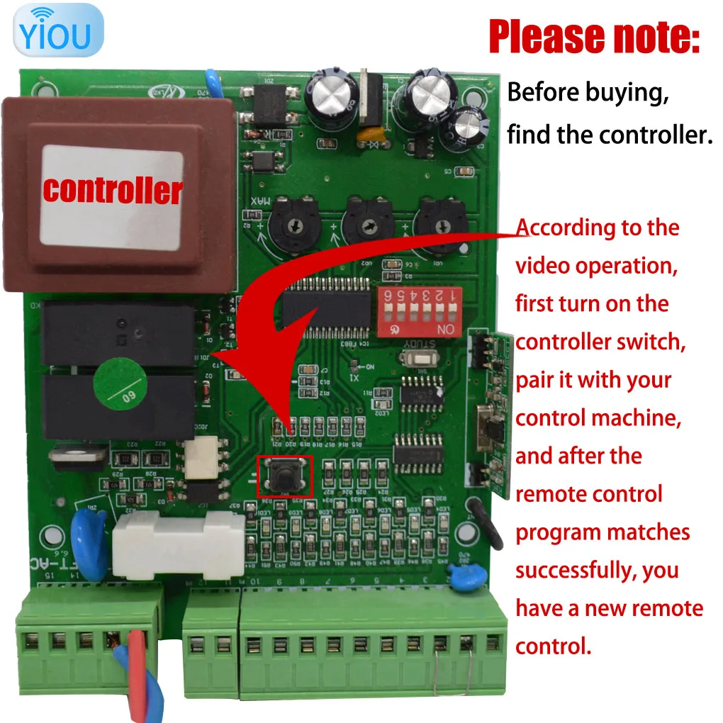 YIOU INTI 433MHz scrollcode wireless совместим с FLOR FLO2RS FLO4RSRemote control shutter