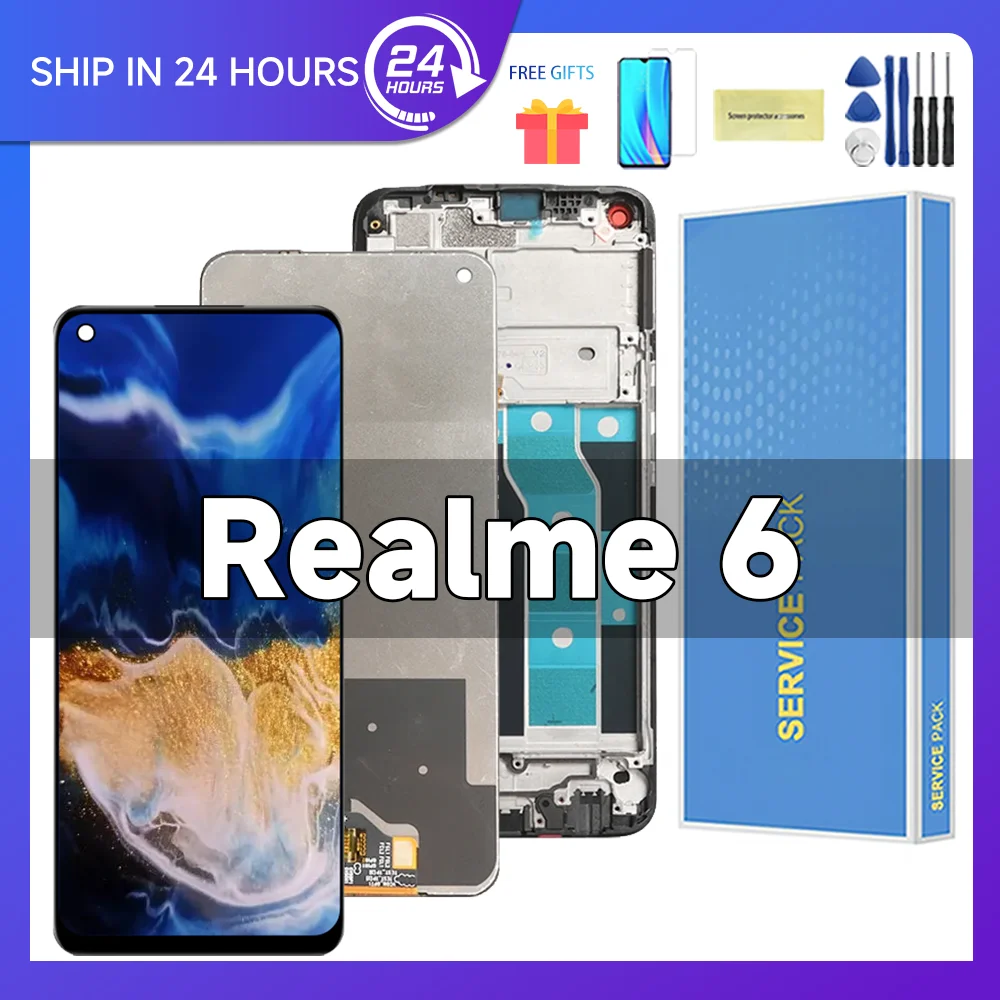 6 5 &quotдля Oppo Realme ЖК-дисплей сенсорная панель дигитайзер в сборе Замена для RMX2001
