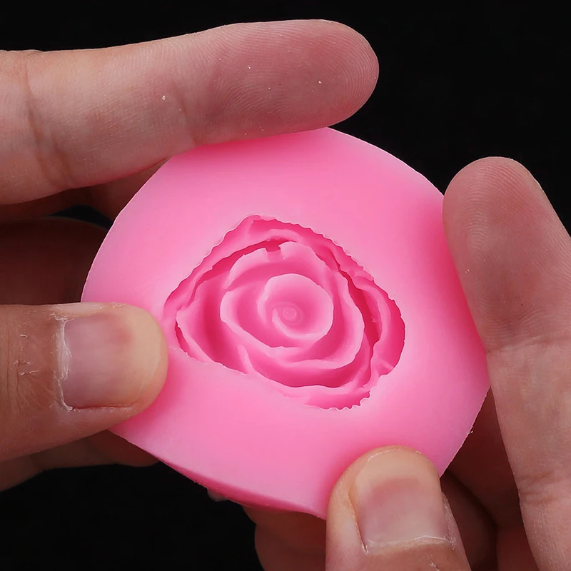Новая 3D форма для торта силиконовая мыла в виде Розы свечи украшение ручной