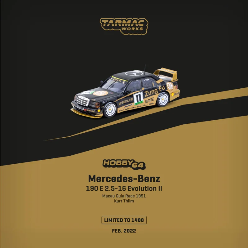 

Tarmac Works TW Limited 1:64Mercedes 190E EVOII Macau11No. Alloy Car Model