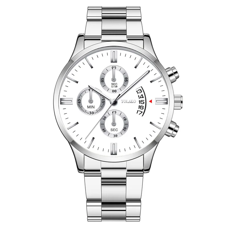 

Fashion Round Quartz Luxury Digital Dial Casual Wrist Watches Stainless Strap Fashionable Clock Waterproof Wristwatch for Men