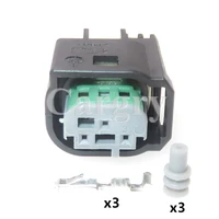 1 set 3p automobile tail light electric wire waterproof socket 1j0972483 2 967642 1 car throttle low current connector for bmw