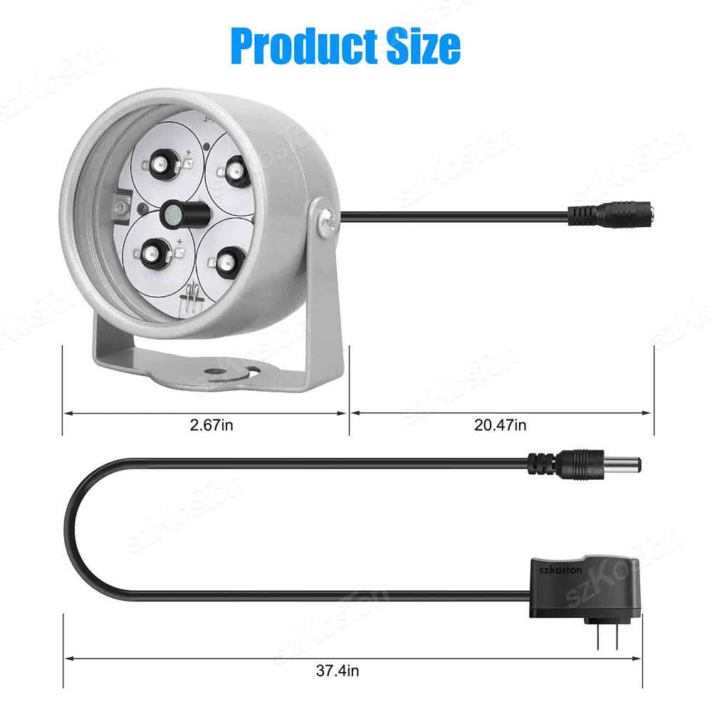 IR Illuminator Light Invisible for Oculus Quest 2 12V LED Infrared Light for Meta Quest 2 Improve Clarity, Sensitive Tracking