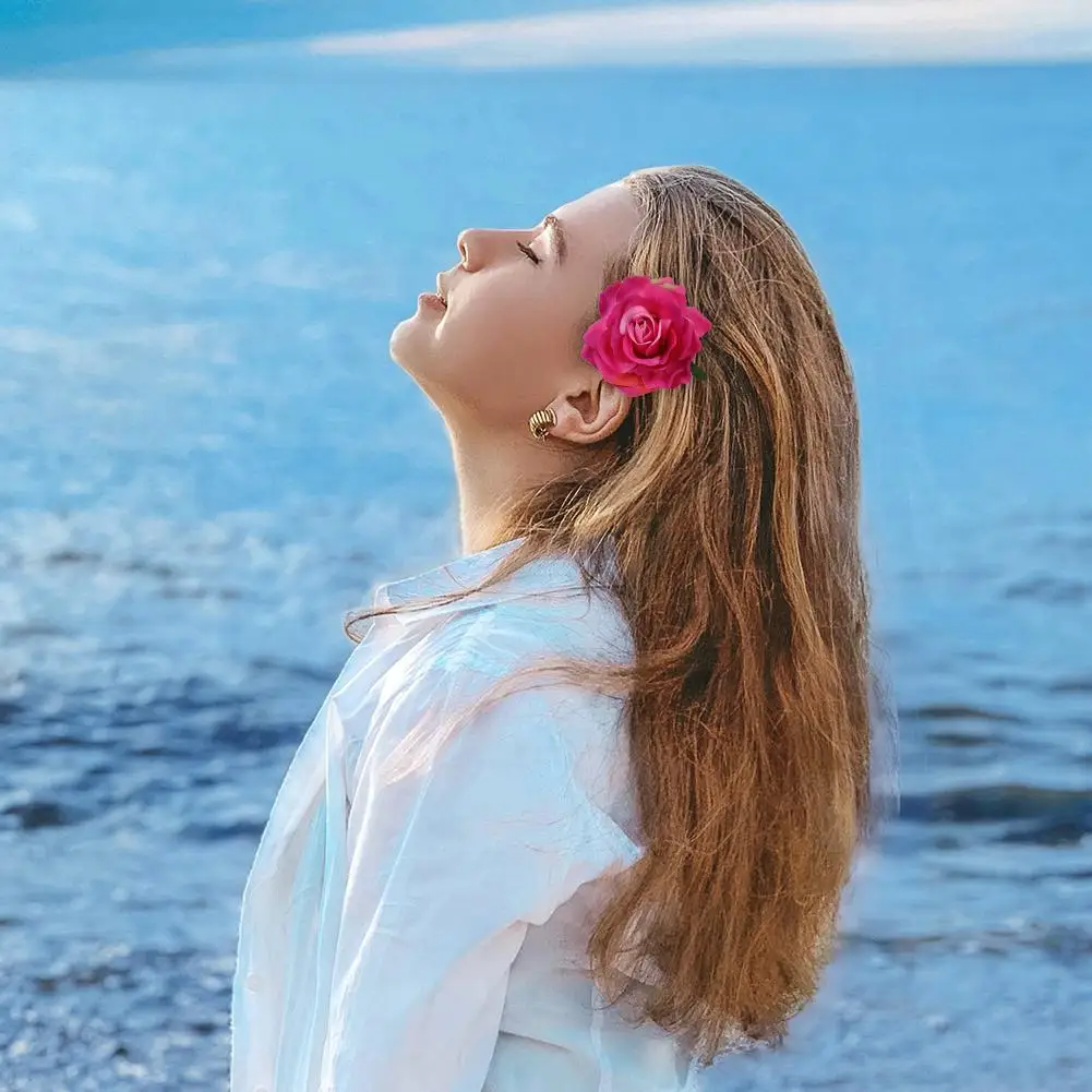 Новинка модная красная фотография винтажный праздничный стиль большой цветок