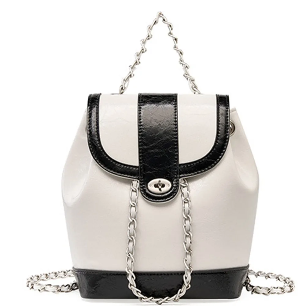 

Новинка 2023, Модный женский рюкзак из натуральной кожи, простой рюкзак на цепочке