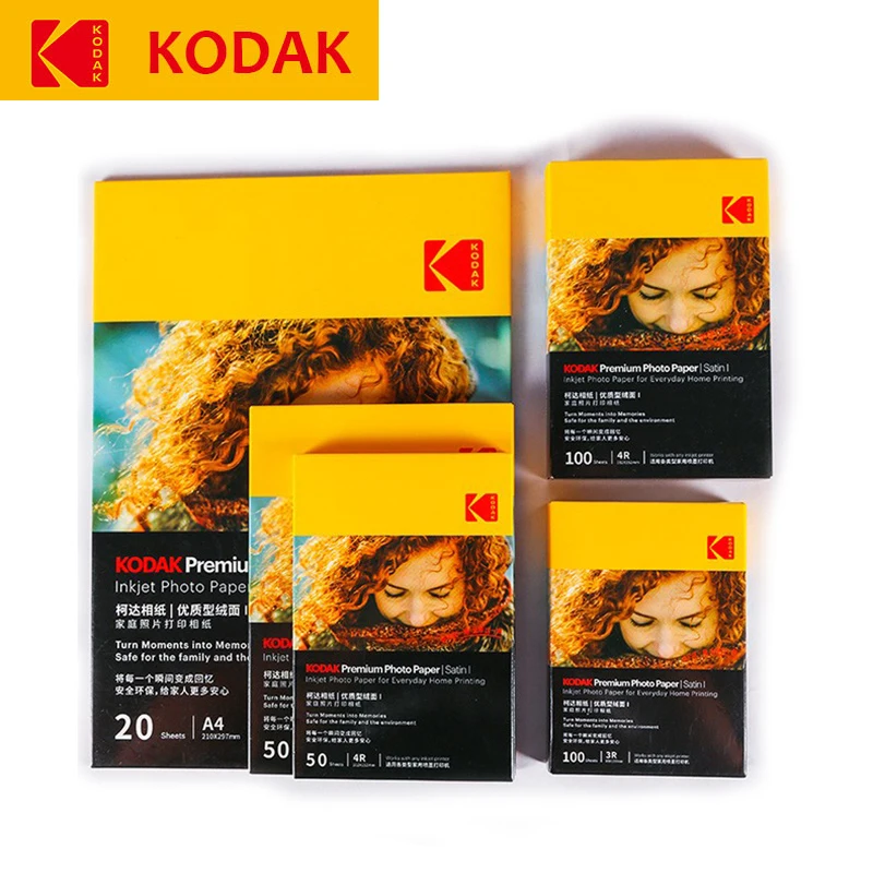 

Kodak High-gloss Suede Photo Paper 5/6/7 Inch Printer Color Photo Paper Household Inkjet Printing RC A6 For Epson/HP printers