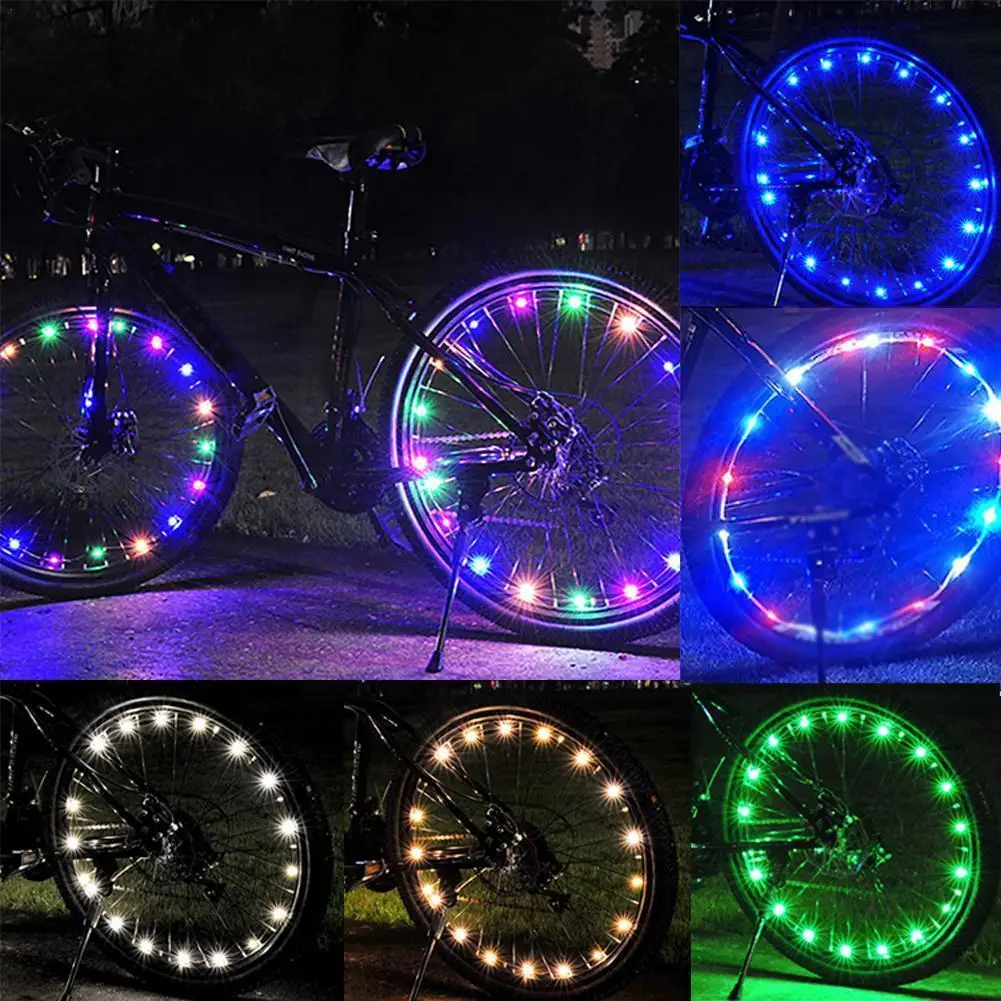 

LED Waterproof Bike Wire String Light Warning LED Bicycle Outdoor Outdoor Wheel Party Lights Flashlight Light Decor I7J4