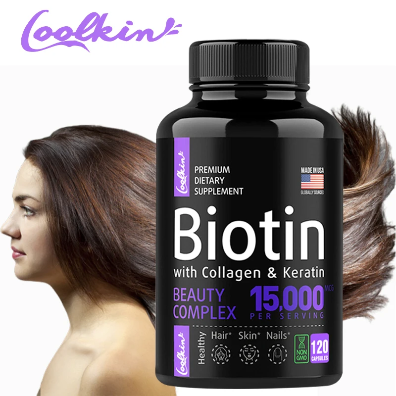 

Collagen, Biotin, Keratin Supplements - Hair Skin & Nails Vitamins - Joint & Gut Health - Hair Growth Supplements