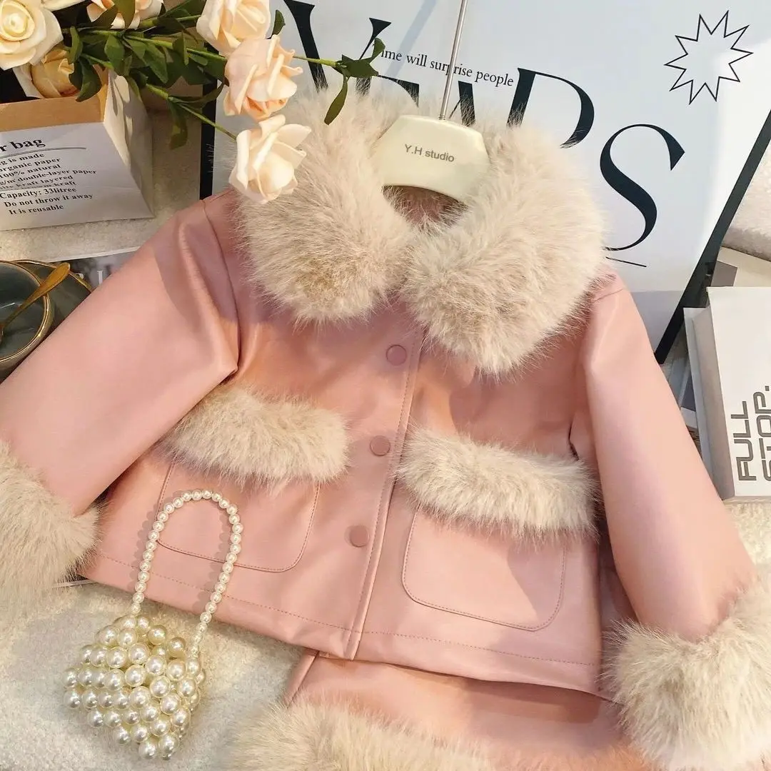 Зимние комплекты детская одежда костюм принцессы из 2 предметов модная милая