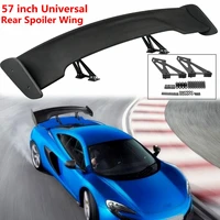 57 black universal dumb black adjustable car light weight gt rear wing spoiler tail trunk lid lip for bmwbenz