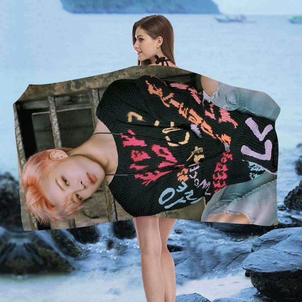 P-Park-JiMin Пляжное Полотенце Из Микрофибры Быстросохнущее Мягкое Впитывающее