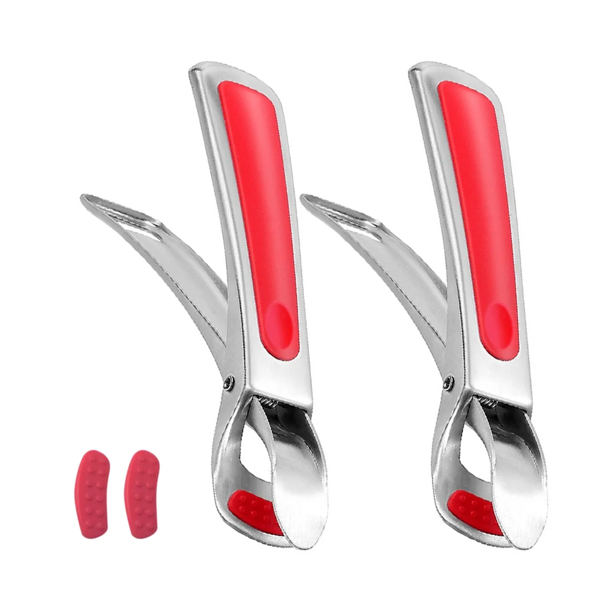 

Plate Gripper Compatible with Pot Accessories Air Fryer Pans Gripper Hot Plate Bowl Retriever for Oven Red