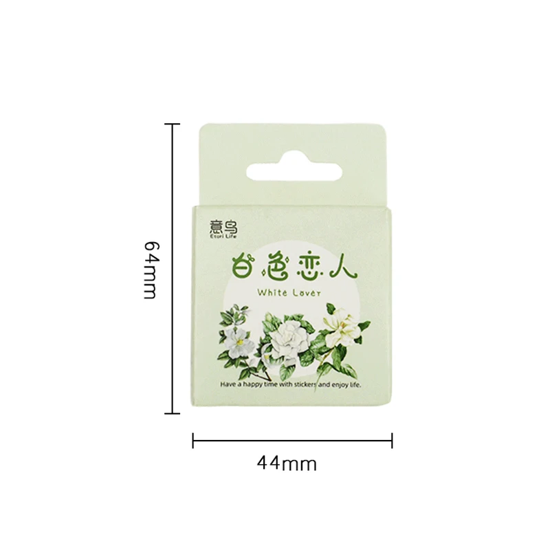 

56 packs wholesale Box stickers White Fresh Art Label Plant DIY Hand Curtain Decorative Decal scrapbooking material