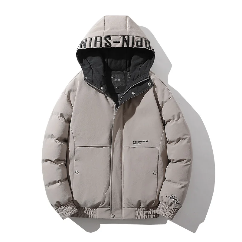 

Male Winter Coat Brand New Warm Thick Short Down Cotton Parka Fashion Windproof Jacket Lightweight Men Outwear Chaqueta Overcoat