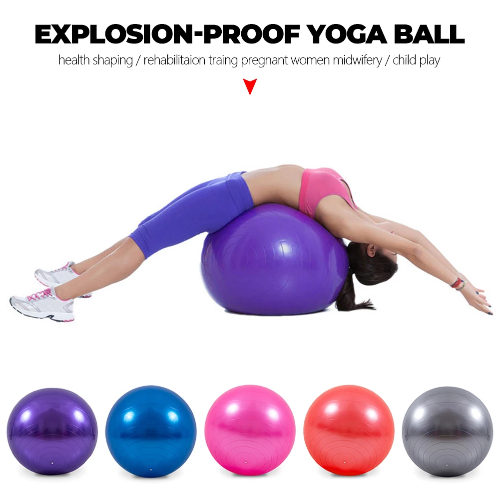 

PVC Fitness Balls Yoga Ball Thickened Explosion-proof Exercise Home Gym Pilates Equipment Balance Ball 45cm/55cm/65cm/75cm/85cm