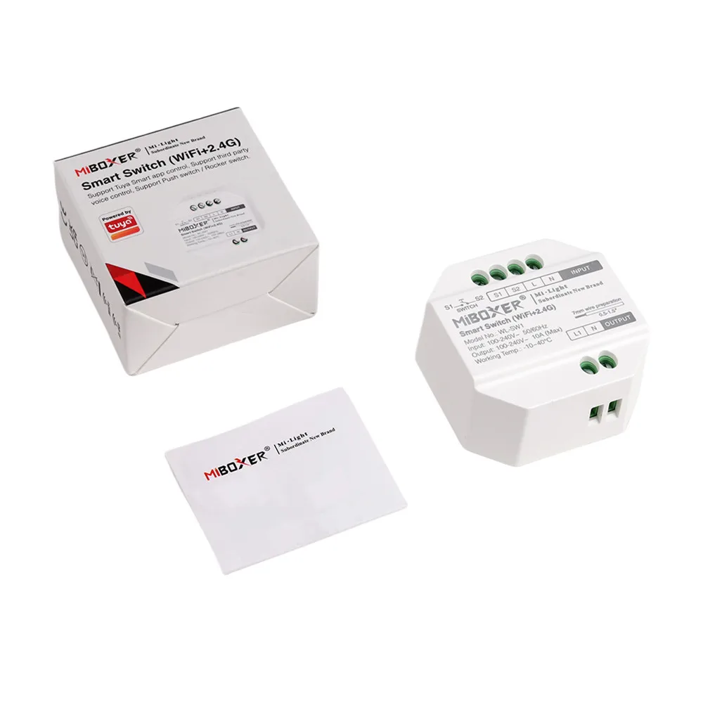 Miboxer WiFi + 2 4G Smart Switch WL-SW1 Поддержка Tuya App Control Alexa Google Assistant Голосовая функция таймера