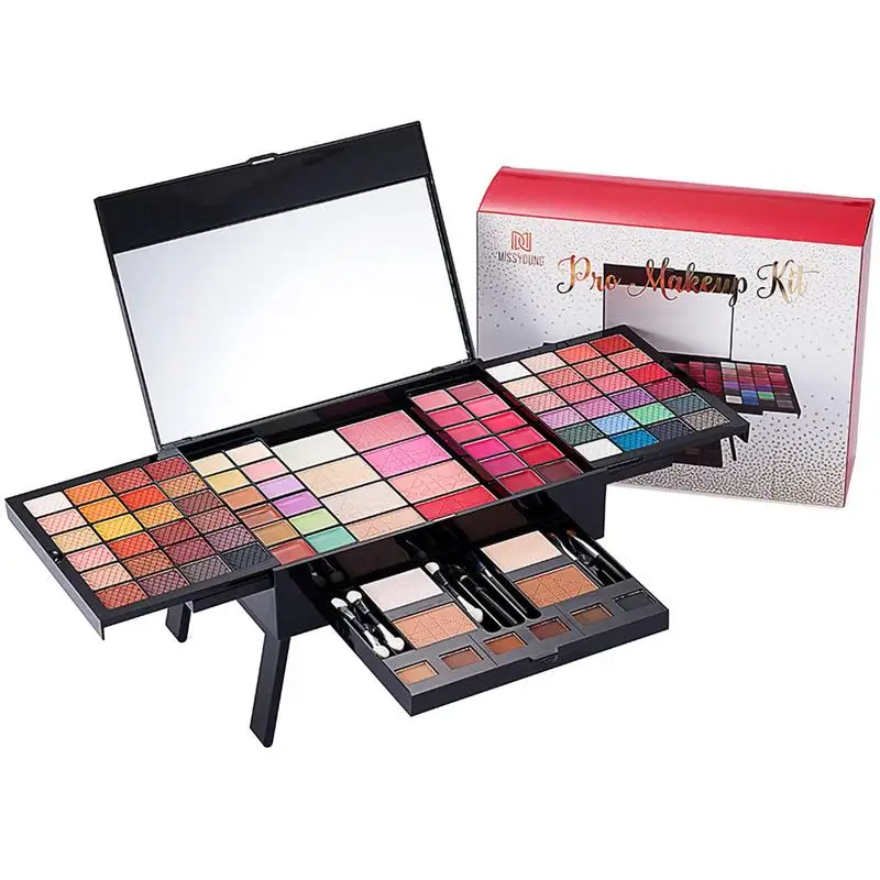 

Makeup Eyeshadow Palette Set 90 Colors Full Makeup Pallet Waterproof Eyeshadow High Pigment Concealer Powder Facial Blusher