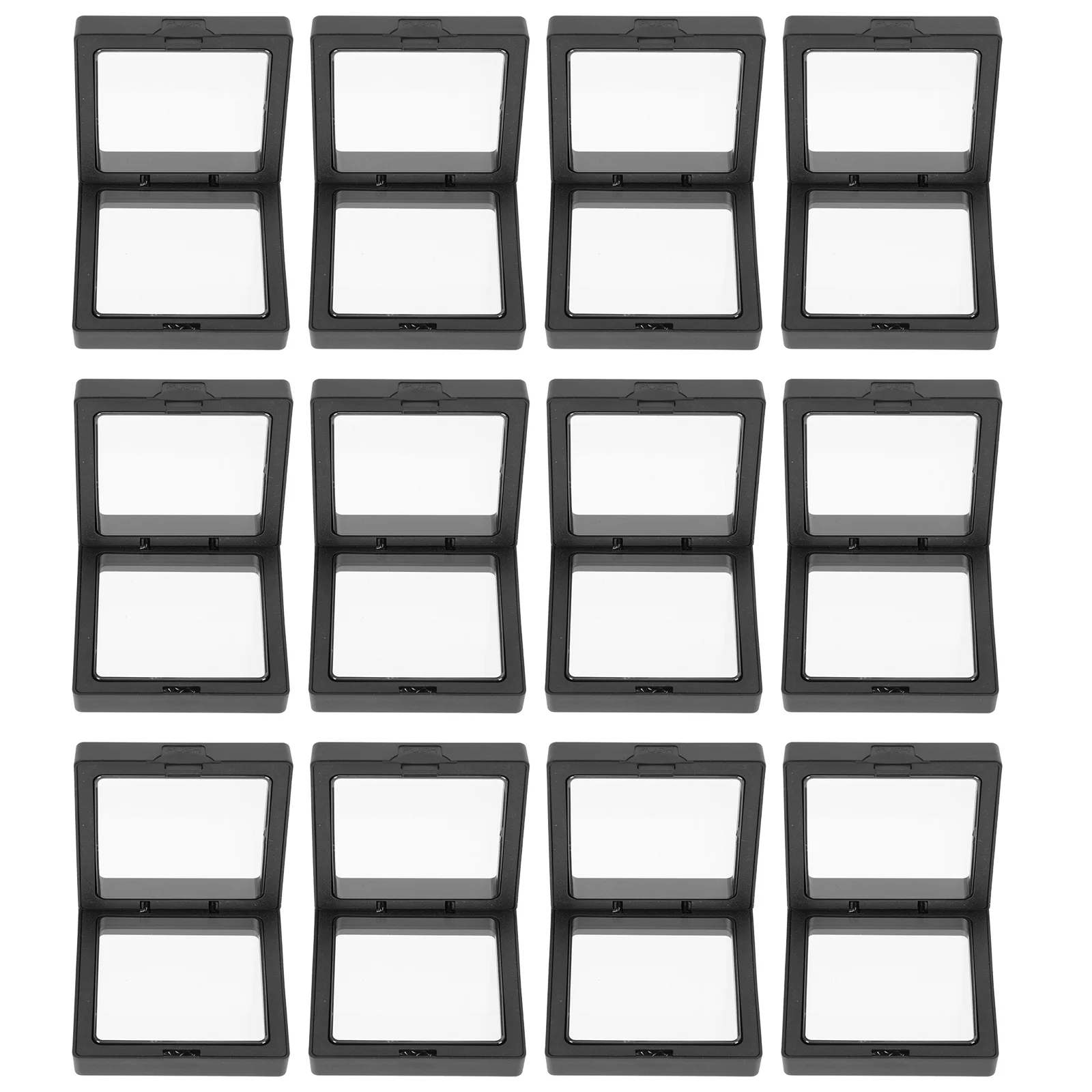 

20 Pcs Floating Box Coin Collect Stand Storage Organizer Jewelry Portable Monitor Frame Display Holder Plastic Kit Mini Frames