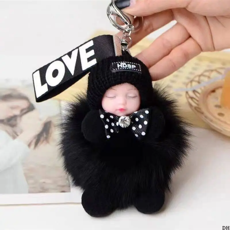 

Брелок для ключей с изображением спящего ребенка, брелок для ключей в виде машины с подарком, Очаровательное украшение, брелки для женщин и девушек