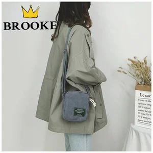 Japanese Style Kawaii Bag Women Corduroy Messenger Bag For Women 2021 New Key Case Small Phone Purse Bag Kid Wallet Mini Bag