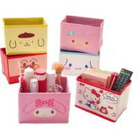 sanrioed anime toy goods kt kuromi my melody cinnamoroll foldable desktop cosmetic organizer junk organizer gifts for girls