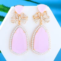 kellybola new diy shiny cz earrings for women bridal wedding girl daily surper jewelry high quality hot romantic summer