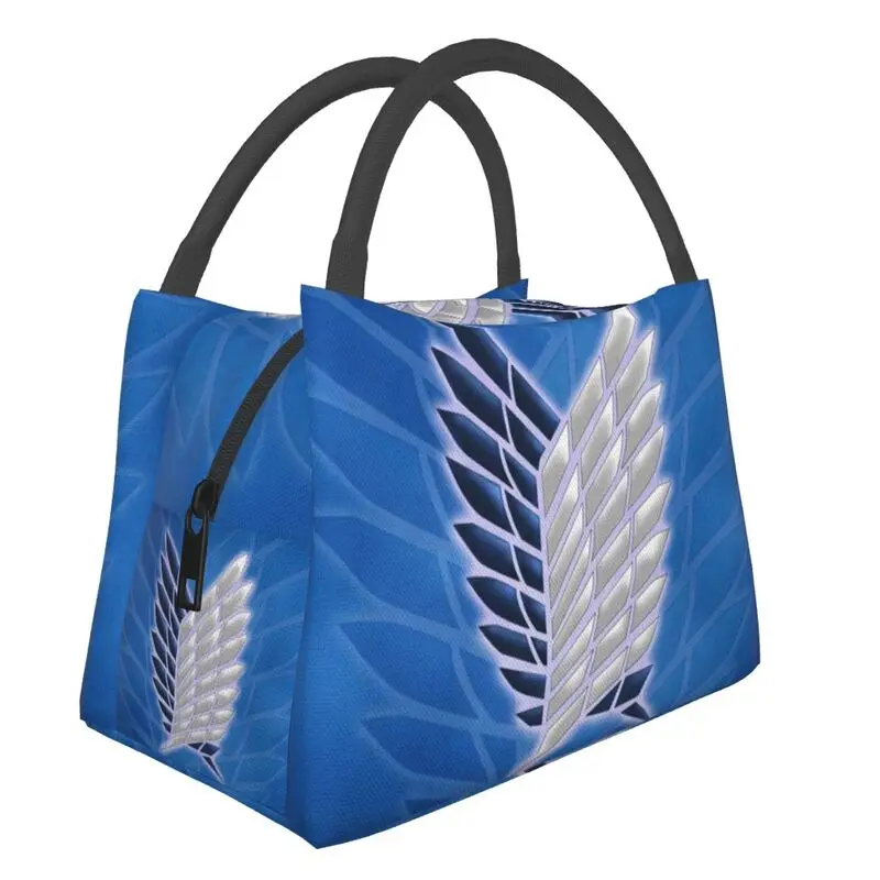 

Custom Harajuku Manga Attack On Titan Lunch Bag Women Warm Cooler Insulated Lunch Box for Work Pinic or Travel
