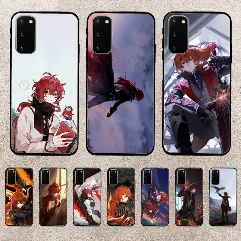 

Genshin Impact Diluc Ragnvindr Phone Case For Huawei Honor 10Lite 10i 20 8x 10 Funda 9lite 9xpro Back Coque