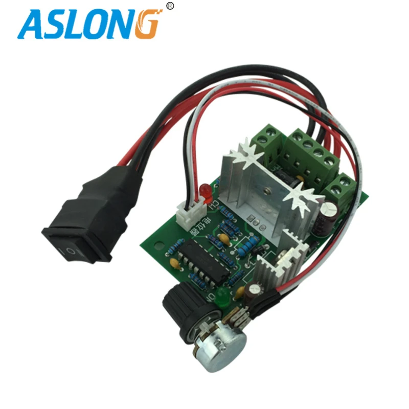 

Контроллеры переключателей положительной инверсии Aslong J809, 12 В, контроллер скорости двигателя постоянного тока 6-30 в, контроллер скорости ав...