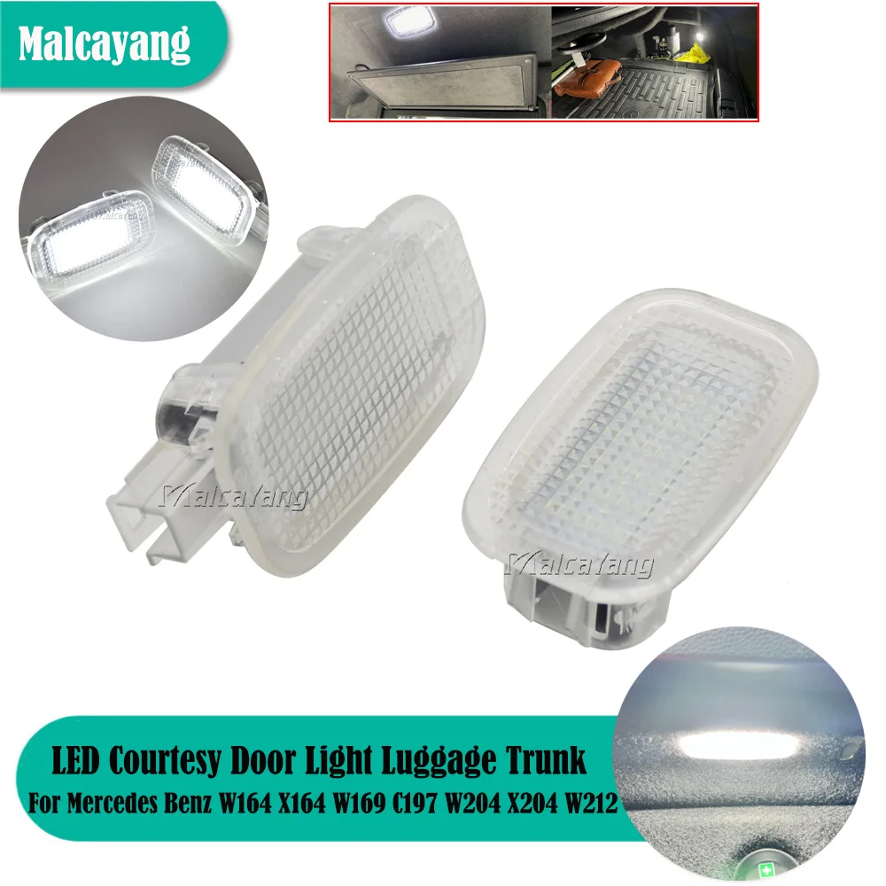 

2pcs Luggage Interior LED Light Courtesy Welcome Door Footwell Lamp For Mercedes Benz W164 X164 W169 C197 W204 X204 W212 W216