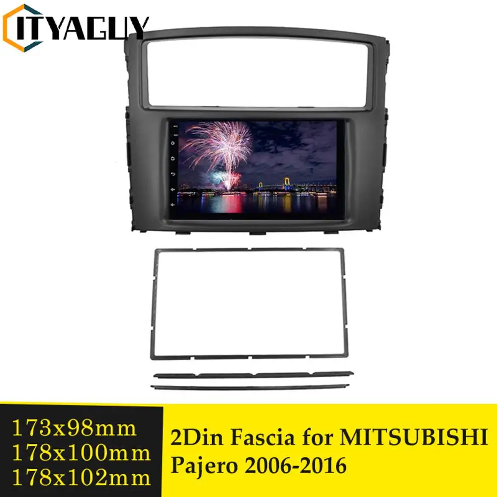 

Автомобильная радиоустановка 2 Din для MITSUBISHI Pajero 2006-2016, панель, облицовка, двойная Din DVD рамка, установка приборной панели, облицовка, комплекты