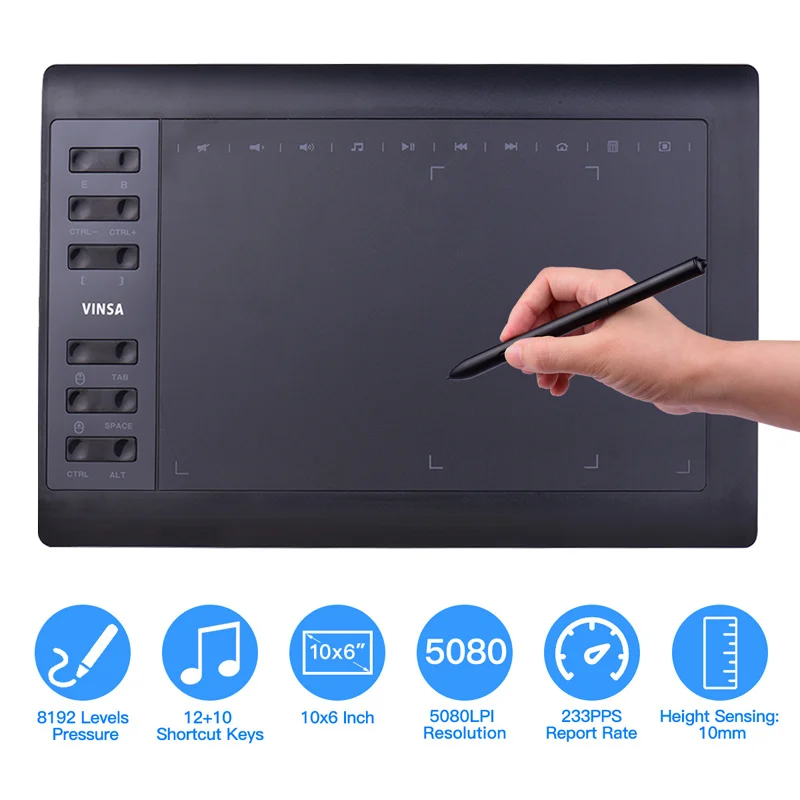 

Tablet Digital Portátil, Tablet Digital Que Conecta Telefone Celular E Tablet Com Desenho Digital Por Pressão, Tablet Gráfico