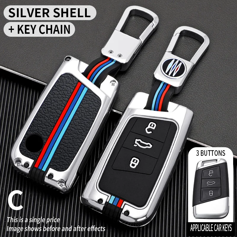 

Zinc Alloy Car Key Cover Case Fob For VW Volkswagen Tiguan MK2 Jetta Passat B8 Magotan Golf CC Arteon Atlas Skoda Kodiaq Superb