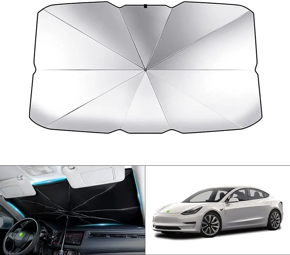 

Petmoko Fit for Windshield Sun Shade Umbrella 2022 Model3/Y Front Window Shades Umbrellas for Tesla Model 3/Y 2021 2017 2018 20
