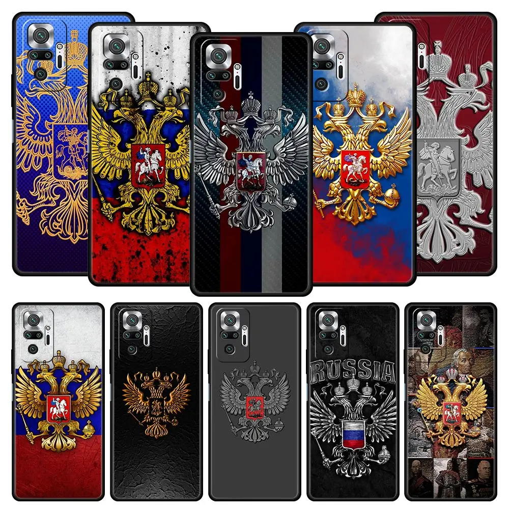 

Russia Russian Flags Emblem Phone Case For Xiaomi Redmi Note 12 11 10 Pro Plus 10S 9S 9 9T 8T 9C 9A 8 7 K40 Gaming K50 Cover