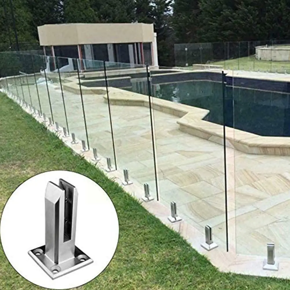 

Stainless Steel Spot Floor Standing Stairs Balcony Pool Price Post Spigots Best Glass Clamp Balustrade Clips Railing T7B3